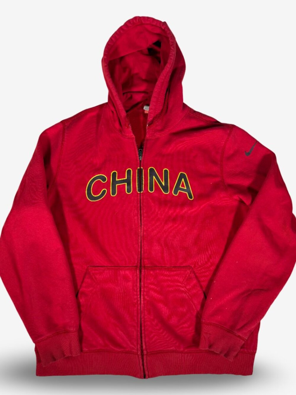 Y2K Nike China Team Olympics Front Logo Zip Up Hoodie